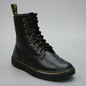 Dr Martens 39 Ladies 8 (men's 7) Zavala Black Leather Ankle 8-eye Combat Boots